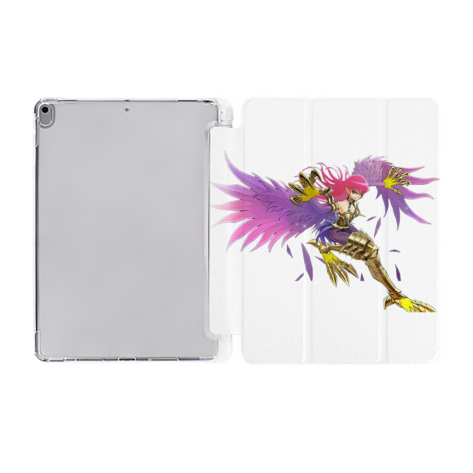 （画像用） 遊☆戯☆王 Yu-Gi-Oh! IPad ケース ペン収納付き 三つ折りスタンド PUレザー×シリコン 対応機種9.5/10.5/10.9インチ